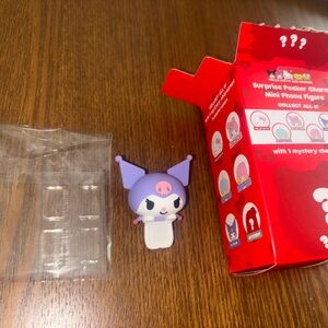 Sanrio Kuromi Mini Phone Figure. Surprise Peeker Charm.